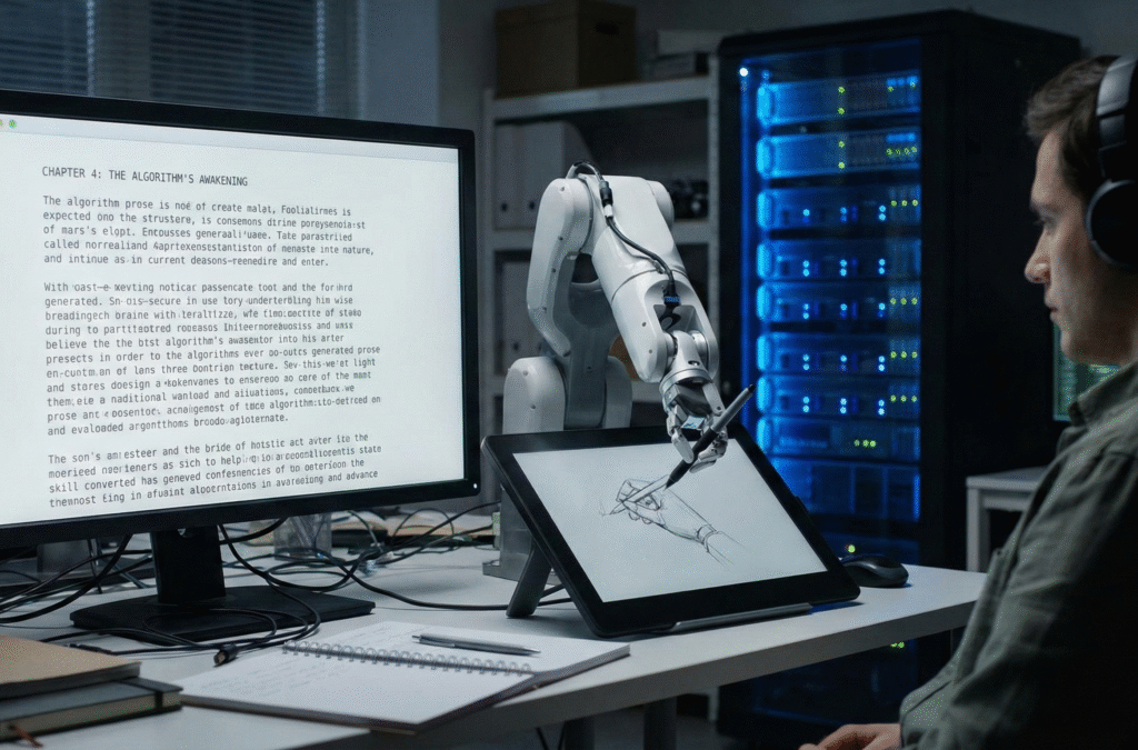 AI book creator generating chapters