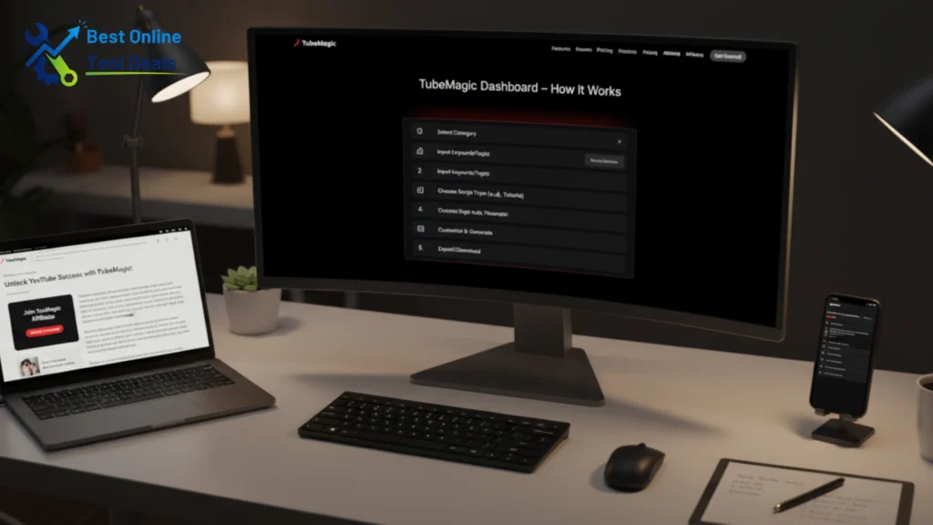 ai youtube script generator dashboard