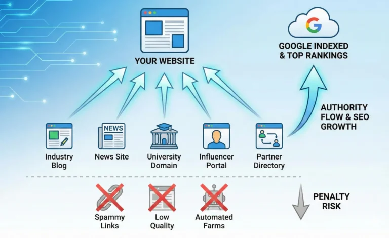 high-quality backlinks structure for website SEO